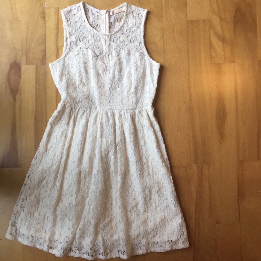 Tulle-brand lace party dress with sash, XS - Picture 3 of 8